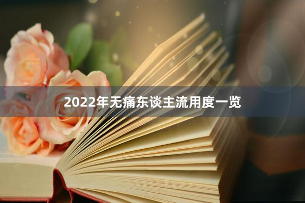 2022年无痛东谈主流用度一览